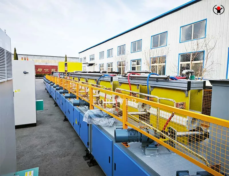 Oil drill pipe induction heat treatment line manufacturer