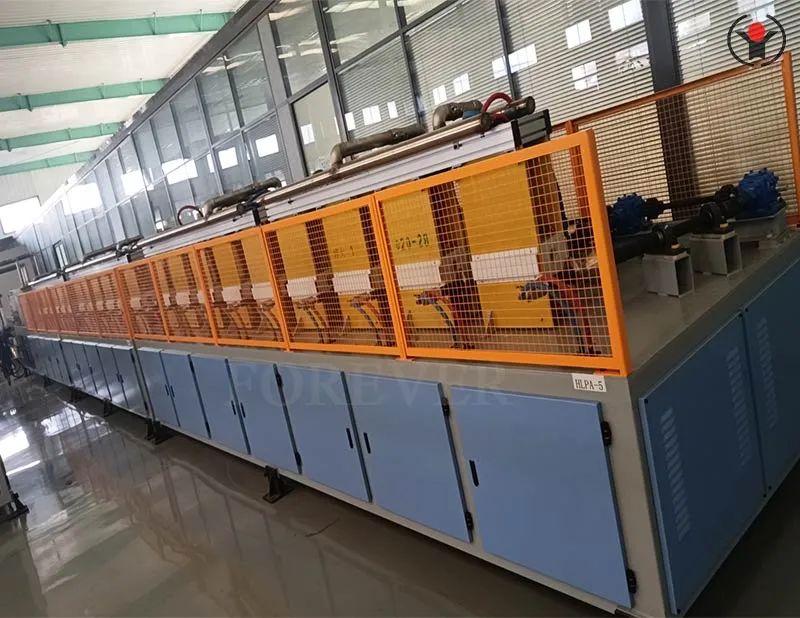 induction heat treatment production line for long bar