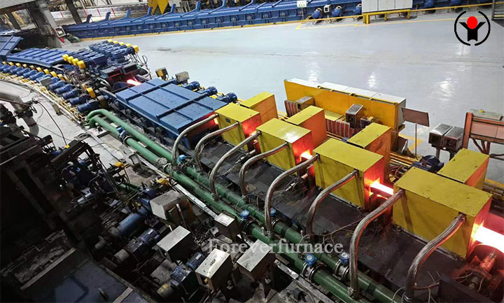 Medium frequency steel billet induction heating furnace
